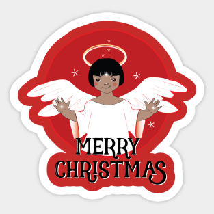 Merry Christmas Angel Sticker